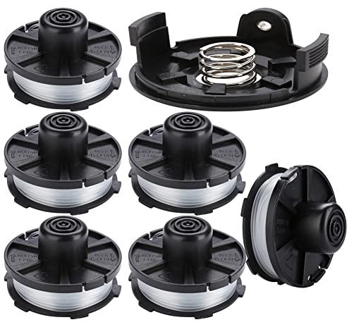 Moritale Bobine Fil pour Makita Akku Coupe Bordure DUR181 DUR141 DUR180Z DUR181Z 196146-9 195858-1 (6 Pieces)