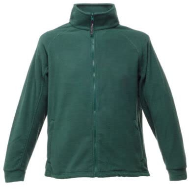 Embroidered Rainbow Logo Fleece Jacket. `Complies with NHS identity guidelines (Bottle Green, M)