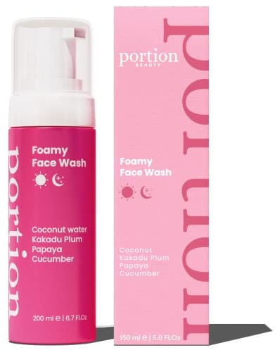 PORTION Foamy Face Wash - 150ml - Reinigungsschaum Gesicht für optimale Gesichtsreinigung, Für Frauen & Männer, 100% Vegan, wasserbasiert