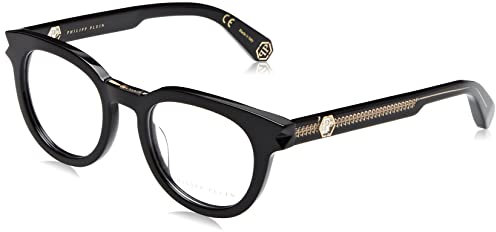 Philipp Plein Herren VPP024V Sonnenbrille, Shiny Black, 49