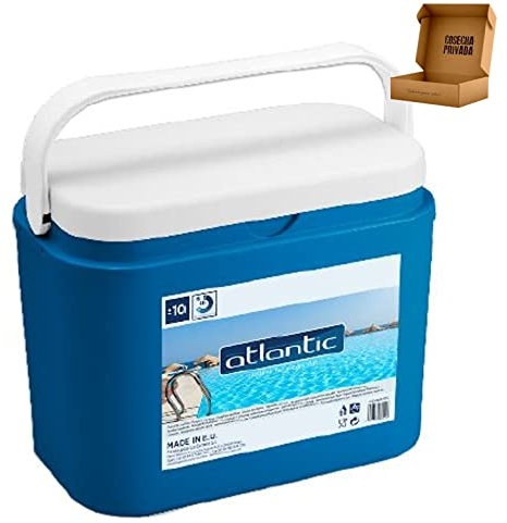 Nevera Portátil - Envio 24h- Nevera Pasiva Atlantic - La Mejor Nevera portatil para Camping, Playa, o Campo. Coolbox. Cosecha Privada (10 L, Azul)
