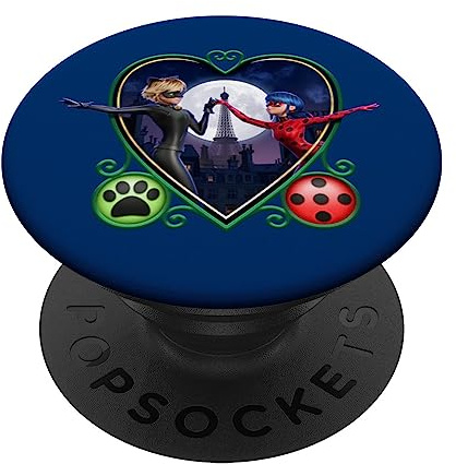 Miraculous Ladybug and Cat Noir The Movie Heart PopSockets Klebender PopGrip