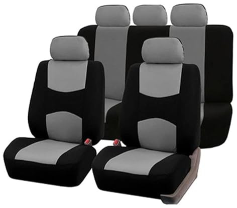 TEDE Auto-Sitzbezüge Sets für Ford C-Max 2017 2018 2019 2020,Auto Schonbezüge rutschfest Vordersitze Rückbank Sitzschutz,A/Gray
