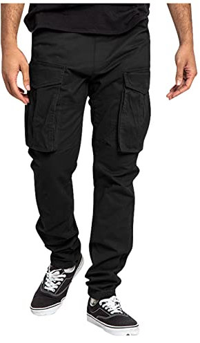 Generisch Schnittschutzhose Herren, Arbeitshosen Für Männer, Tune-Up Arbeits, Hose Lang, Mit Multi Taschen Cargohose Herren Schwarz Work Pants Men Ax Arbeitshose Männer Stretch Pants (3XL, Schwarz)