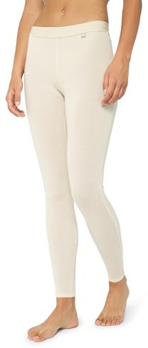 DANISH ENDURANCE Merino Thermo Leggings Damen, Premium Funktionsunterwäsche, Skiunterwäsche, Merino Unterwäsche, Atmungsaktiv, Gebrochenes Weiß, XL