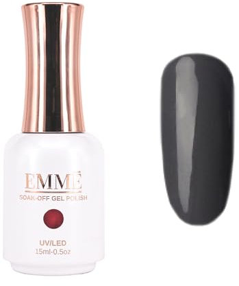 CÔEM - Premium Gel UV Nagellack langanhaltend für UV-Lampe - Gellack Shellac über 400 Farben - Professioneller Look - Nail Polish schnelltrocknend & stark deckend - Gelnagellack 15ml GP168 anthrazit
