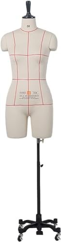 schneiderpuppe Schaufensterpuppe Mannequin Damen-Kleiderform, halber Körper, volle Größe, Schneiderpuppe, weiblicher Torso, Schneidermodell zum Nähen von Kleidung für Mädchen for Clothing Shop Dresses