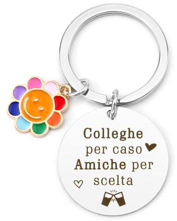 kopdnvei Colleghe per Caso Amiche per Scelta,Regalo Colleghe Natale,Regali Natale Economici Colleghe,Portachiavi Collega,Regalo Collega Compleanno,Regali per Colleghe,Regalo per Collega