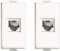 BRATEK presa muro rj11 Telefonica, 2 Presa a muro compatibili con Bticino Matix, presa telefonica rj11 presa da muro frutti elettrici serie Matix