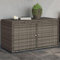 CIADAZ Gartenschrank Grau 110x55x60,5 cm Poly Rattan, Geräteschuppen, Gerätehaus, Wetterfest, Outdoor Schrank, Gartenhausschränke, Terrassenschrank - 365569