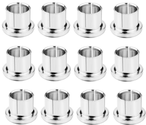 Mozzdsa 12 StüCk Rhodinierte RCA-Schutzkappe, Kurzschlussbuchse, Phono-Stecker, RCA-Abschirmung, Buchsenschutzabdeckung, Silber