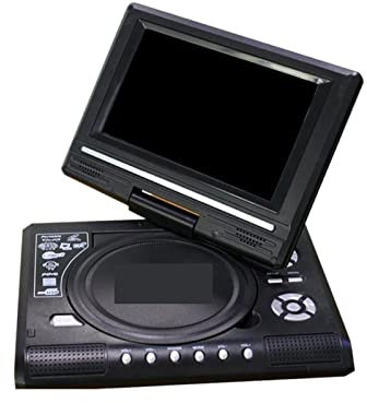 Lettore DVD portatile, Mini lettore DVD Lettori CD da 7,8 pollici Digital Smart TV da tavolo con telecomando Teatro da viaggio portatile Lettore CD/DVD/MP3/MP4 portatile
