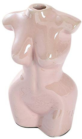 SameeHome Keramik KöRper Kunst Blumen Vase Nackte Weibliche Skulptur Blumen Vase Kreative Hobby Vase Pflanz Zuhause Kunsthandwerk-Rosa