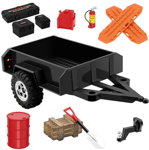 GLOBACT RC Trailer RC Crawler Accessories for 1/18 TRX4M Defender