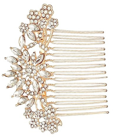 Beatifufu 1stück Braut Haarschmuck Gold Haarkamm Für Hochzeiten Bälle Und Besondere Anlässe Haaraccessoires Für Und Mädchen Hochzeitsfeier Und Täglicher Gebrauch