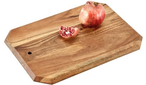 KESPER Schneidbrett 29151 aus Akazienholz mit Loch zum Aufhängen/Schneidbrett