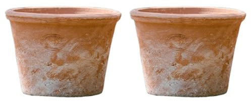 IOEDHW 2/3er-Pack Terrakotta-Pflanzgefäße, atmungsaktive Ton-Blumentöpfe, rote Ton-Terrakotta-Pflanztöpfe mit Drainage, Terrakotta-Blumentopf für den Innen- und Außenbereich für die Pflanzenbepflanzun
