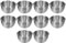sourcing map 3.4 Inch Stainless Steel Sauce Dishes, 10 Pcs Mini Individual Round Seasoning Dishes Condiment Tray Sushi Dipping Bowl Mixing Saucers Appetizer Plates for Prep Side Dish, Silver
