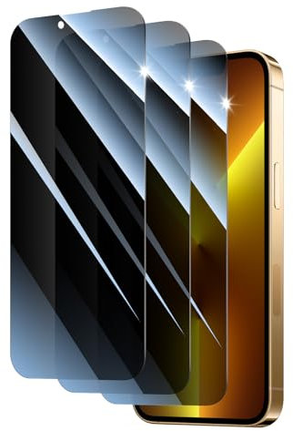 3 Stück Sichtschutz Panzer Schutz Glas für iPhone 13 Pro Max/14 Plus, Anti-Spähen Gehärtetes Glas Schutzfolie und Kameraschutz, Panzerglas Displayschutzfolie, 9H Härte, Anti- Kratzer, Bläschenfrei