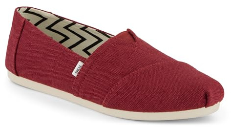 TOMS Women's Alpargata Classic Espadrille, Ruby Heritage Canvas, 10