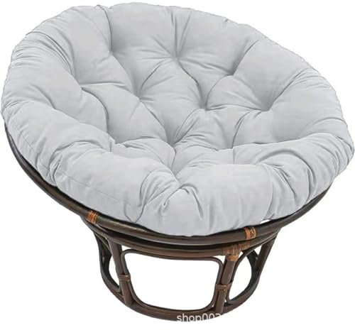 Genérico Cojín Para Silla Papasan 120 Cm 110 Cm,Cojín De Asiento Impermeable Para Papasan,Cojín Redondo Grueso Para El Suelo,Cojín De Repuesto Para Silla Colgante,Silla De Ratán,Light gray,100*100cm