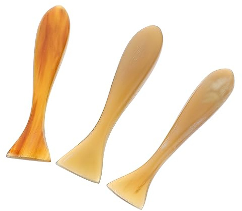 TOVINANNA 3-teiliger Rasierer Aus Natürlichem Bullenhorn – Mehrzweck- Augenmassagestäbe Gesichtsmassage-tools Für Zuhause Und Unterwegs