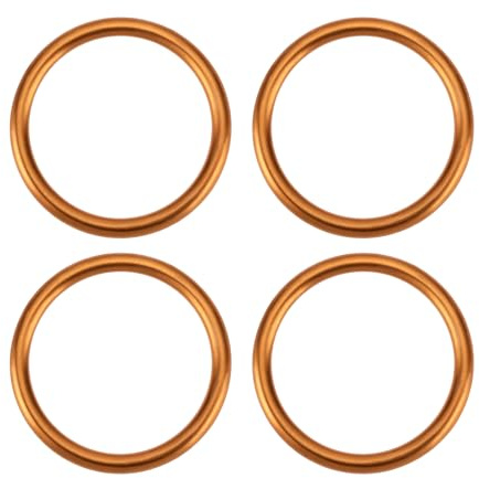 4 Juntas de Escape para Moto Compatible con MZ TS ES ETS ETZ 150 125 1962-1978 Arandela de Silenciador de Cobre 43x35 Mm