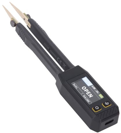 Tweezers Digital Inductance Capactace Handhell Multimetro con Analisi dei Dati Excel, Materiale ABS, Schermo 1, 14 Pollici per Industriali