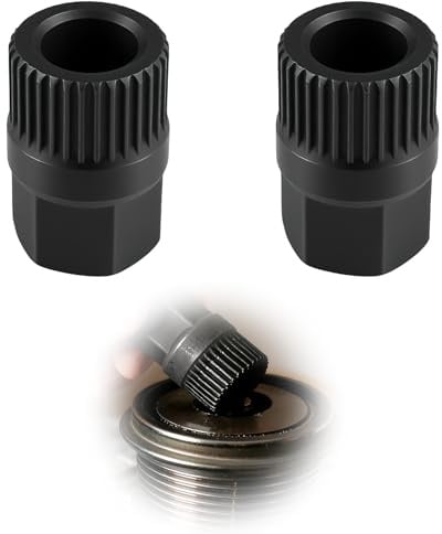 EuSupNova 2 Pièces Outils de Démontage de Poulie D'alternateur 33 Dents, Douille pour Poulie Alternateur pour Voiture, pour Démontage Manuel Outils Automobiles Accessoires Automobiles