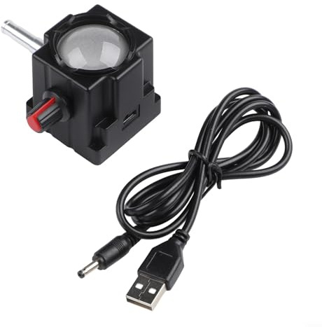 Feegow USB-LED-Mikroskop-Lichtquelle für biologische Mikroskope, einstellbare Helligkeit, weiße Beleuchtung mit ABS-Kunststoffgehäuse (B)