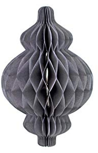 Creativery 1 Wabenball Figur Laterne 25cm (hell Silber/grau 012H) // Honeycomb Hängedeko Raumdeko Geburtstag Party Feier