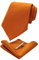 JEMYGINS Seide Krawatte Krawatten und Einstecktuch mit krawattenklammer Set für Herren Seidenkrawatten Hochzeit Schlips,orange