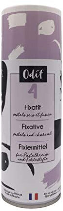 Odif - Fixatif en Spray - Fixe les Pigments des Pastels Secs, Crayons et Fusains - Transparent - Fabriqué en France - Spray de 400 ml