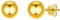 ChicSilver Clous et Puces Boucle d'Oreilles Femme Boule Fermoir clou 7MM Clou d`oreille Boucle d'Oreille Boule en Argent 925 Plaqué Or Cadeau de Noel,Emballage Cadeau, Bijoux pour Elle
