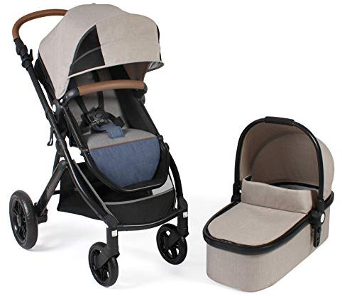 CHIC 4 BABY 177 17 Kombi-Kinderwagen Torre, Set mit Babywanne, Sportsitz und Maxi-Cosi-Adapter, beige