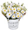 Künstlicher Gerbera-Topf, seidiger künstlicher Gerbera-Metalltopf Bonsai, künstliche Blumen in Metalltopf, Tafelaufsatz, Fensterbank-Dekor Pack of 1 weiß