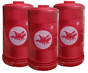 Cucirini tre stelle Filo Radix 1000 yds (Rosso, 3X)