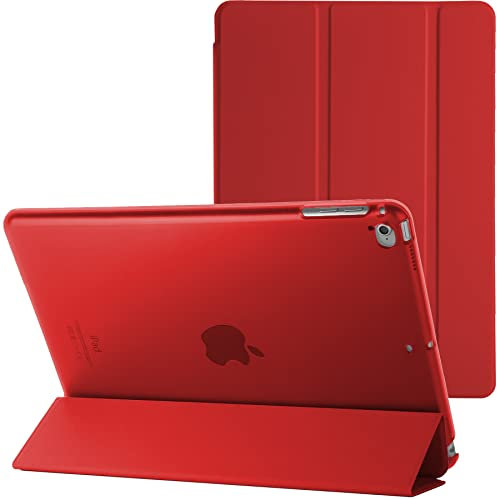 Funda inteligente para Apple iPad Air 2/2ª generación A1566 A1567 con encendido y apagado magnético automático (rojo)
