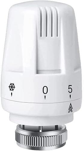 Youery Thermostatic Radiator Valve, M30 x 1.5 Heating System Pneumatic Temperature Control Valves, Válvula Termostática Automática Estándar de Radiador Válvula de Bloqueo para agua