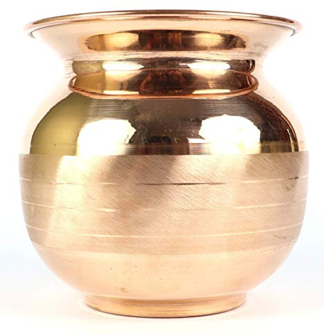 ASHIRWAD Pure Copper Lota for Pooja Hindu Prayer Kalash Arti Pot | AE000025-04 (850ML)