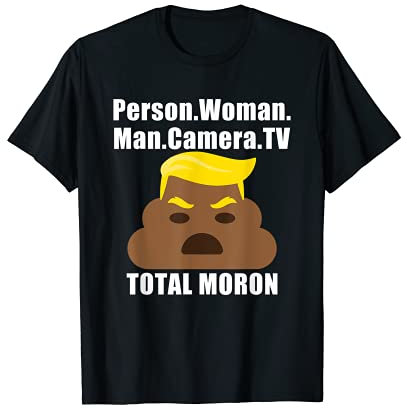 Person Frau Mann Kamera TV Total Moron T-Shirt