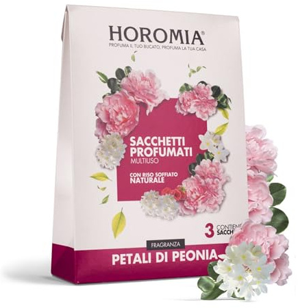 HOROMIA Set mit 3 Duftbeuteln mit Naturreis Mehrzweck-PFINGSTEINBLÄTTER