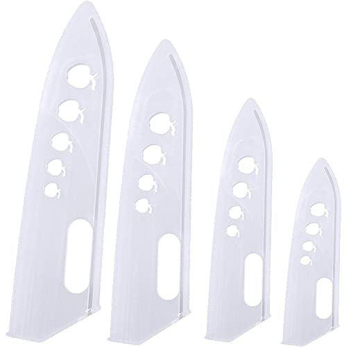 Generic Universal Knife Guards 4pcs/set Clear Plastic Knife Sleeves Blades Protectors Storage Blocks