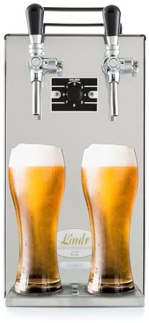 ich-zapfe.de Zapfanlage - Kontakt 40 Bierzapfanlage 2-leitig Trockenkühler, Durchlaufkühler 50 Liter/h, Green Line
