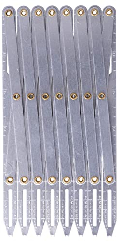 Dioche Aluminium-Nählehre verstellbare Länge, Nähen Erweiterbare Nählehre Metallknopf-Locator Anti-Rost-DIY-Vorhangzubehör für den Haushalt