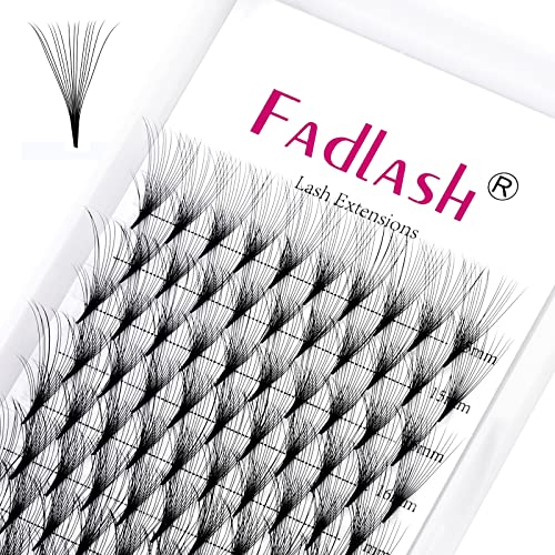 Fadlash Vorgefertigt Wimpernverlängerung 14D 0.07mm D Curl 15-20mm Gemischte Länge Volumen Russische Wimpern Vorgefächert Wimpern