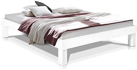 moebel-eins Pumba Massivholzbett ohne Kopfteil, Material Massivholz, Fichte