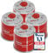 4x Butangas Kartuschen 500g, Schraubkartusche mit Butan/ Propan Gas 899 ml, Gaskartusche EN417, Ventilkartusche mit Schraubverschluss, Gas Kartusche mit Camping Gas, Gaskartuschen Schraubventil