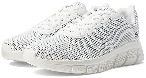 Skechers Bobs B Flex Visionary Essence Mujer Scarpe da Ginnastica, White Knit, 37 EU