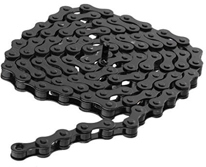 BATLAM Fahrradkette 2 Stück/Pack Robuste Fahrradketten (1-Fach, 1/2 x 1/8 Zoll, 96L, Schwarz), einfache Installation